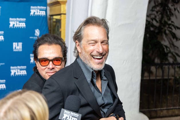 February 11, 2026, Santa Barbara, California, USA: SBIFF Exec Director hugs John Corbett on the Red Carpet on Feb.11 at the 41st Santa Barbara International Film Festival (SBIFF) at the Arlington Theatre in downtown Santa Barbara, CA. Santa Barbara USA - ZUMAk144 20260211_znp_k144_086 Copyright: xAmyxKatzx