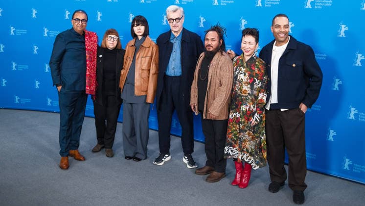 Photocall for the International Jury , Grand Hyatt Berlin, Berlin, Germany Shivendra Singh Dungarpur, Ewa PuszczyÅ ska, Bae Doona, Wim Wenders, Min Bahadur Bham, HIKARI and Reinaldo Marcus Green seen at the Photocall for the International Jury during Berlinale (Berlin Film Festival) at Grand Hyatt Berlin, Berlin, , Germany on 12 February 2026., Credit:Julie Edwards Avalon Copyright: xJuliexEdwardsx xAvalonx 1074302322