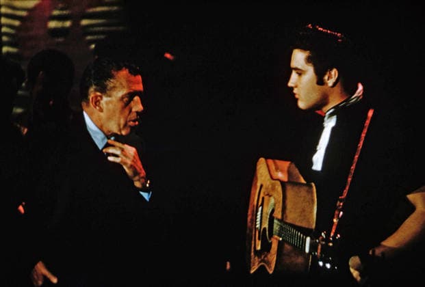 RECORD DATE NOT STATED Elvis Presley with Ed Sullivan circa 1956 ** I.V. EDITORIAL USE ONLY  Copyright: x