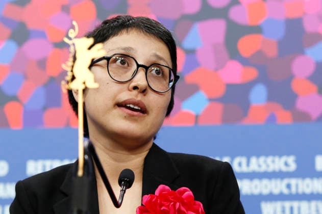 Shahrbanoo Sadat at the press conference for the feature film No Good Men Kabul Jan at the Berlinale 2026 76 Berlin International Film Festival at the Hotel Grand Hyatt Berlin, 12 02 2026 Foto:xC.xTamckex xFuturexImagex men_6202