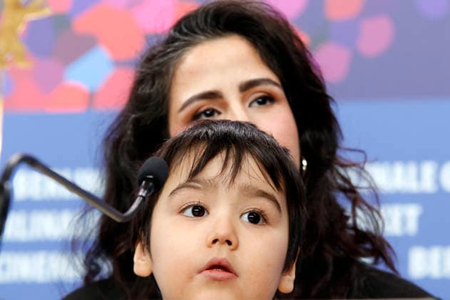 Liam Hussaini and Laila Mahmudi at the press conference for the feature film No Good Men Kabul Jan at the Berlinale 2026 76 Berlin International Film Festival at the Hotel Grand Hyatt Berlin, 12 02 2026 Foto:xC.xTamckex xFuturexImagex men_6214