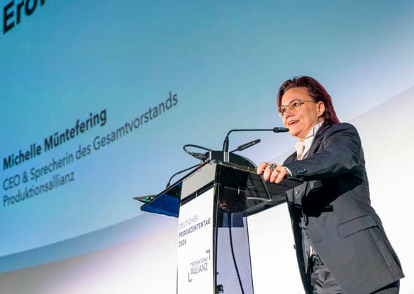 Michelle Müntefering EUR, Germany, Berlin 12 02 2026 Speech by Michelle Müntefering, CEO and Spokesperson of the Board of the Production Alliance Under the motto Stronger together - Germanys film industry in international competition, the German Producers Day 2026 brings together key players from the national and international