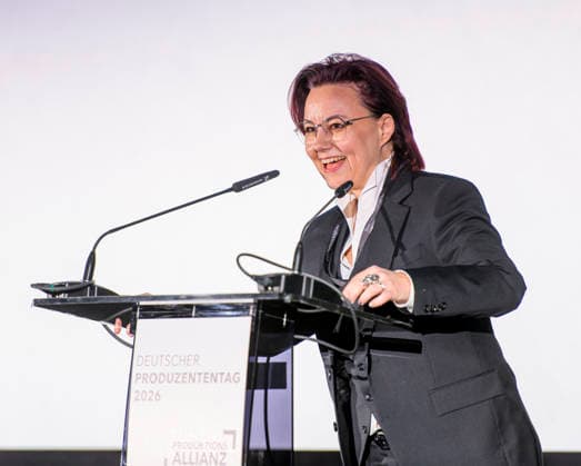 Michelle Müntefering EUR, Germany, Berlin 12 02 2026 Speech by Michelle Müntefering, CEO and Spokesperson of the Board of the Production Alliance Under the motto Stronger together - Germanys film industry in international competition, the German Producers Day 2026 brings together key players from the national and international