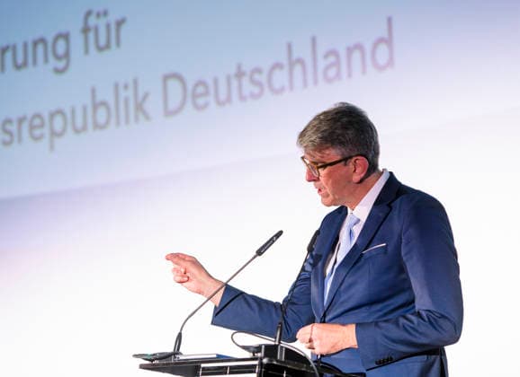 Wolfram Weimer visits DPT26 EUR, Germany, Berlin 12 02 2026 Film policy speech by Minister of State Wolfram Weimer, Federal Government Commissioner for Culture and the Media, visits the German Producers Day 2026 in Berlin Under the motto Stronger toge