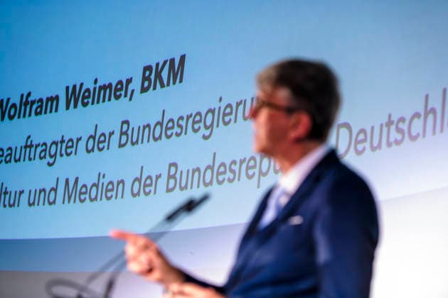 Wolfram Weimer visits DPT26 EUR, Germany, Berlin 12 02 2026 Film policy speech by Minister of State Wolfram Weimer, Federal Government Commissioner for Culture and the Media, visits the German Producers Day 2026 in Berlin Under the motto Stronger toge