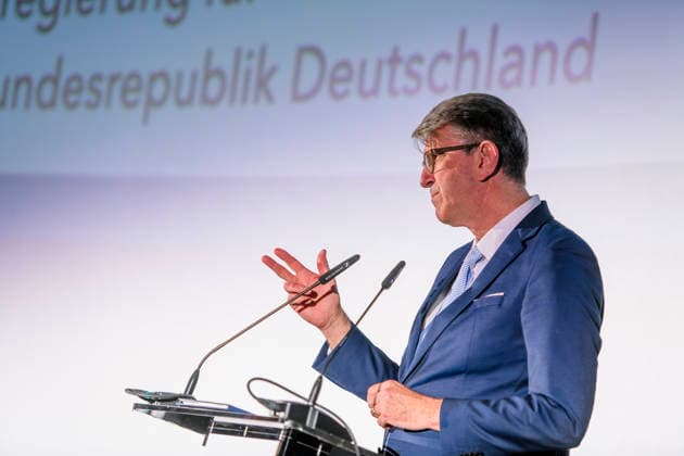 Wolfram Weimer visits DPT26 EUR, Germany, Berlin 12 02 2026 Film policy speech by Minister of State Wolfram Weimer, Federal Government Commissioner for Culture and the Media, visits the German Producers Day 2026 in Berlin Under the motto Stronger toge