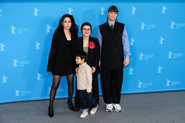 Berlin Berlinale, 76 Berlin International Film Festival 2026 Left Laila Mahmudi, center Liam Hussaini, Shahrbanoo Sadat, right Katja Adomeit Photocall No Good Men Berlinale, 76 Berlin International Film Festival 2026 Press photo Roger Buerke Copyright: xEibner-Pressefoto RogerxBuerkex EP_RBE