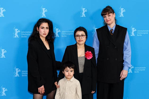 Berlin Berlinale, 76 Berlin International Film Festival 2026 Left Laila Mahmudi, center Liam Hussaini, Shahrbanoo Sadat, right Katja Adomeit Photocall No Good Men Berlinale, 76 Berlin International Film Festival 2026 Press photo Roger Buerke Copyright: xEibner-Pressefoto RogerxBuerkex EP_RBE