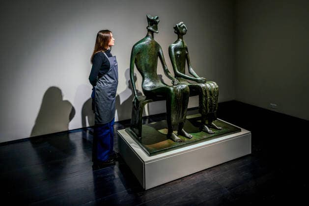 . 12 02 2026. London, United Kingdom. Henry Moore s King and Queen. Henry Moore s masterpiece King and Queen. One of the artist s most celebrated sculptures and the only example of this masterpiece in private hands. Estimated value of Â£10,000,000-15,000,000 Offered at auction for the first time Held in the same private British collection for over 70 years First cast in an edition of four and the only remaining example still in private hands To be offered in Christie s 20th 21st Century: London Evening Sale on the 5th March  xMartynxWheatleyx xi-Imagesx IIM-26564-0004