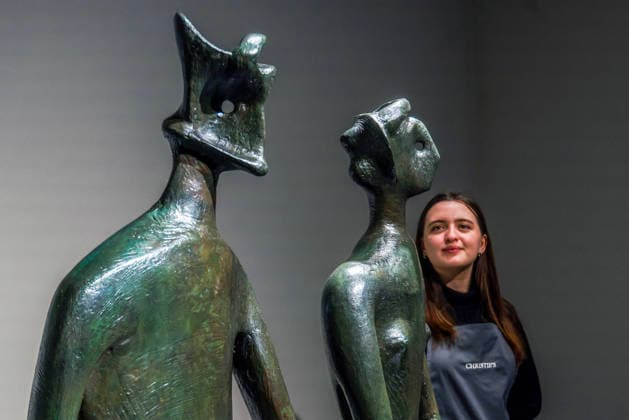 . 12 02 2026. London, United Kingdom. Henry Moore s King and Queen. Henry Moore s masterpiece King and Queen. One of the artist s most celebrated sculptures and the only example of this masterpiece in private hands. Estimated value of Â£10,000,000-15,000,000 Offered at auction for the first time Held in the same private British collection for over 70 years First cast in an edition of four and the only remaining example still in private hands To be offered in Christie s 20th 21st Century: London Evening Sale on the 5th March  xMartynxWheatleyx xi-Imagesx IIM-26564-0022