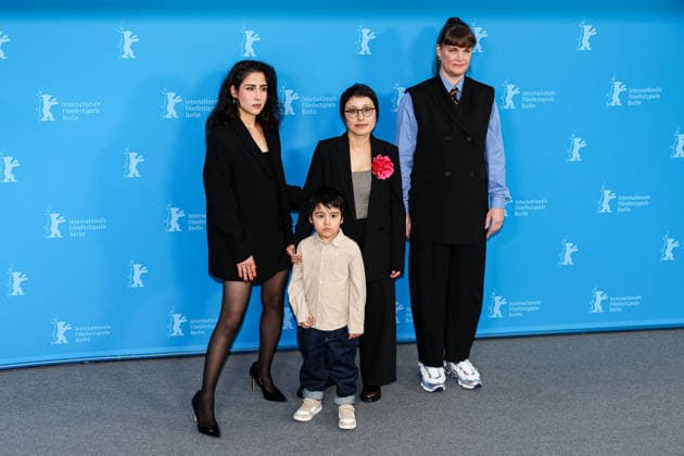 Berlin Berlinale, 76 Berlin International Film Festival 2026 Left Laila Mahmudi, center Liam Hussaini, Shahrbanoo Sadat, right Katja Adomeit Photocall No Good Men Berlinale, 76 Berlin International Film Festival 2026 Press photo Roger Buerke Copyright: xEibner-Pressefoto RogerxBuerkex EP_RBE