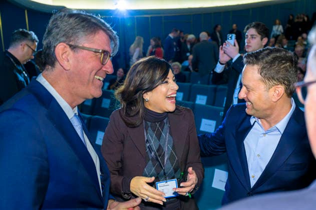 Weimer Brauner EUR, Germany, Berlin 12 02 2026 Minister of State Wolfram Weimer, Federal Government Commissioner for Culture and the Media and Alice Brauner mi in conversation German Producers Day 2026 in Berlin Under the motto Stronger together - Germanys film