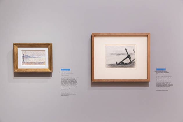George Seurat Seurat and the Sea exhibition at the Courtauld Gallery in London, UK 12 February 2026 Study for Gravelines, an Evening and Study for The Channel of Gravelines, Evening on 12 February 2026, as part of the exhibition Seurat and the Sea, devoted to the artist™s seascapes., Credit:Pete Speller Avalon  Copyright: xPetexSpellerx xAvalonx 1074378105
