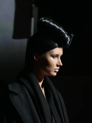 February 11, 2026, New York, New York, USA: The runway and backstage scene at the NYFW Zang Toi runway show. .World - renowned Malaysian born fashion designer.known for his luxury couture timeless glamorous.designs that emphasize the female form. New York USA  - ZUMAh156 20260211_znp_h156_012 Copyright: xMiloxHessx