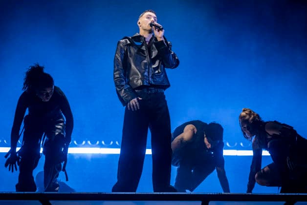 KRISTIANSTAD 2026 02 12 Patrik Jean performs the entry Dusk till Dawn at the rehearsals in Kristianstad Arena on Thursday for round 3 of Melodifestivalen 2026 KRISTIANSTAD SWEDEN x50090x  Copyright: xJohanxNilssonx xTTx MELODIFESTIVALEN 2026 KRISTIANSTAD 3Zb_o0pbJnw