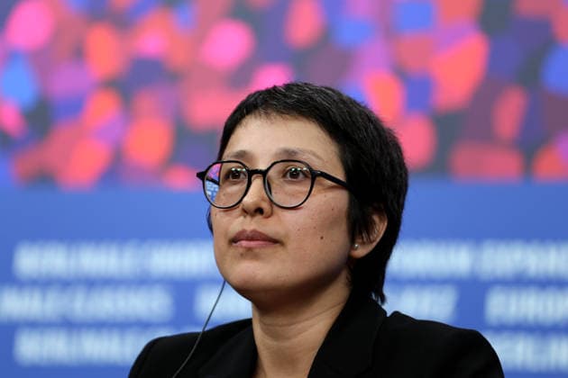 February 12, 2026, Berlin, Germany: Shahrbanoo Sadat, director and leading actress of No Good Men, speaks during the press conference for No Good Men (Berlinale Special Gala) at the 76th Berlin International Film Festival (Berlinale) in Berlin. The festival runs from Feb. 12 to 22, 2026. Berlin Germany  - ZUMAf146 20260212_zip_f146_055 Copyright: xRouzbehxFouladix