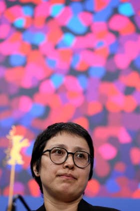 February 12, 2026, Berlin, Germany: Shahrbanoo Sadat, director and leading actress of No Good Men, speaks during the press conference for No Good Men (Berlinale Special Gala) at the 76th Berlin International Film Festival (Berlinale) in Berlin. The festival runs from Feb. 12 to 22, 2026. Berlin Germany - ZUMAf146 20260212_zip_f146_032 Copyright: xRouzbehxFouladix