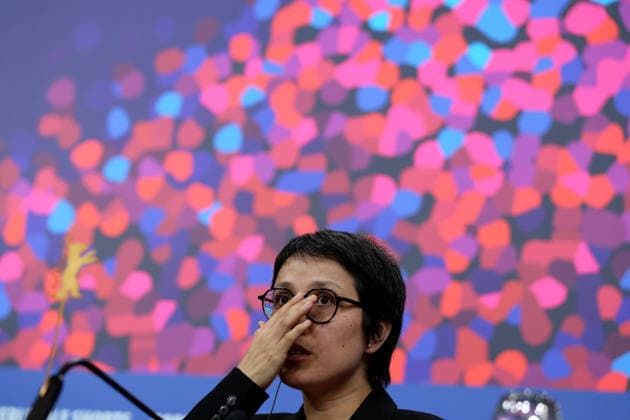 February 12, 2026, Berlin, Germany: Shahrbanoo Sadat, director and leading actress of No Good Men, speaks during the press conference for No Good Men (Berlinale Special Gala) at the 76th Berlin International Film Festival (Berlinale) in Berlin. The festival runs from Feb. 12 to 22, 2026. Berlin Germany - ZUMAf146 20260212_zip_f146_061 Copyright: xRouzbehxFouladix