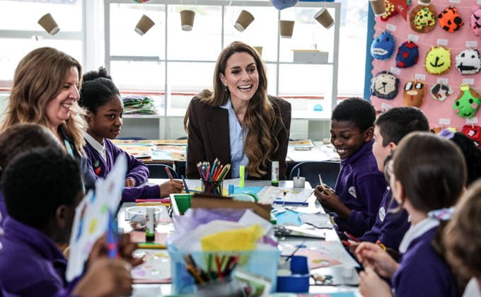 . 12 02 2026. London, United Kingdom. Kate Middleton, the Princess of Wales, during a visit to Castle Hill Academy in Croydon, South London.  xPoolx xi-Imagesx IIM-26565-0022