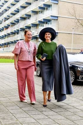 Purmerend, The Netherlands, 2026-02-12 15:00:03 PURMEREND, February 12, 2026, Purmerend. Queen Maxima during a visit to Purmerend. The visit focuses entirely on livability and how residents are committed to making their neighborhoods more pleasant, social, and safe. Queen Maxima will speak at four locations with Purmerend residents who are actively involved in their neighborhoods and with neighbors who have experience with the initiatives in their area. PHOTO: NLBeeld Patrick van Emst Credit: NL Beeld Patrick van Emst  Copyright: xx x