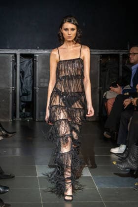 Frederick Anderson - Runway - February 2026 New York Fashion Week (NEW) Frederick Anderson - Runway - February 2026 New York Fashion Week. February 11, 2026, New York, New York, USA: A model walks the runway at the Frederick Anderson fashion show during New York Fashion Week at Nebula on February 11, 2026 in New York City. (Credit: M10s TheNews2) (Foto: M10s Thenews2 imago images) Frederick Anderson - Runway - February 2026 New York Fashion Week  Copyright: xRonxAdarx
