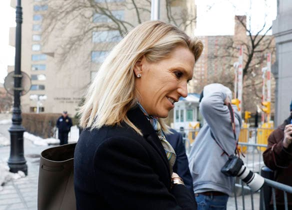Jonesworks Publicist Stephanie Jones arrives at U.S. District Court in Manhattan with attorney Sigrid McCawley regarding her case against Justin Baldoni who sued Jones back in March 2025. on Thursday, February 12, 2026 in New York City. Justin Baldoni and Jennifer Abel have filed a lawsuit against publicist Stephanie Jones as part of the ongoing legal battle between the It Ends With Us director and cast member Blake Lively.  NYP20260212110 JOHNxANGELILLO