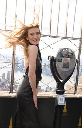 NEW YORK, NY- FEBRUARY 12: Sarah Pidgeon at the Empire State Building to Celebrate the Premiere of FX s Love Story: John F. Kennedy & Carolyn Bessette on FX and Hulu on February 12, 2026 in New York City. Copyright: xmpi099x