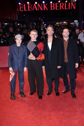 Ken Petrie, Neil Patrick Harris, George Jaques and Bella Ramsey at the opening of the 76th Berlinale International Film Festival with the No Good Men Film Premiere on 12 02 2026 in Berlin Berlinale Opening 2026 with the No Good Men Film Premiere in Berlin