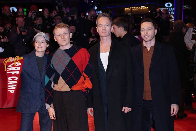 Ken Petrie, Neil Patrick Harris, George Jaques and Bella Ramsey at the opening of the 76th Berlinale International Film Festival with the No Good Men Film Premiere on 12 02 2026 in Berlin Berlinale Opening 2026 with the No Good Men Film Premiere in Berlin