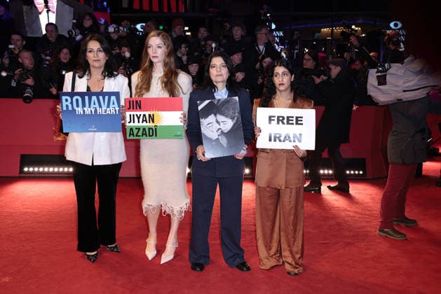 Duezen Tekkal, Pheline Roggan, Jasmin Tabatabai and Banafshe Hourmazdi at the opening of the 76th Berlinale International Film Festival with the No Good Men Film Premiere on 12 02 2026 in Berlin Berlinale Opening 2026 with the No Good Men Film Premiere in Berlin