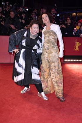 Meltem Kaptan and Maria Schrader at the opening of the 76th Berlinale International Film Festival with the No Good Men Film Premiere on 12 02 2026 in Berlin Berlinale Opening 2026 with the No Good Men Film Premiere in Berlin