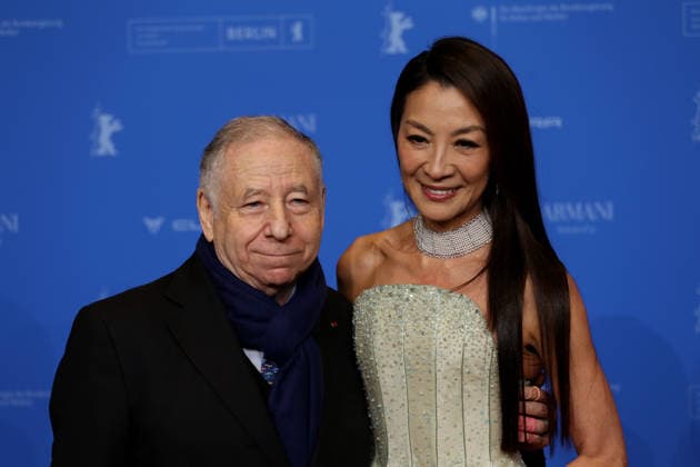 February 12, 2026, Berlin, Germany: Malaysian actress Michelle Yeoh (R) and her husband Jean Todt pose on the red carpet at the opening ceremony of the 76th Berlin International Film Festival (Berlinale), which is Europe s first major film festival of the year, in Berlin. The festival runs from February 12 to 22, 2026. Berlin Germany - ZUMAf146 20260212_zip_f146_068 Copyright: xRouzbehxFouladix