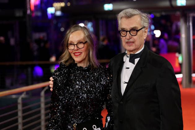 February 12, 2026, Berlin, Germany: President of the International Jury Wim Wenders (R) and Donata Wenders pose on the red carpet at the opening ceremony of the 76th Berlin International Film Festival (Berlinale), which is Europe s first major film festival of the year, in Berlin. The festival runs from February 12 to 22, 2026. Berlin Germany - ZUMAf146 20260212_zip_f146_080 Copyright: xRouzbehxFouladix
