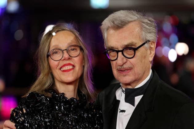 February 12, 2026, Berlin, Germany: President of the International Jury Wim Wenders (R) and Donata Wenders pose on the red carpet at the opening ceremony of the 76th Berlin International Film Festival (Berlinale), which is Europe s first major film festival of the year, in Berlin. The festival runs from February 12 to 22, 2026. Berlin Germany - ZUMAf146 20260212_zip_f146_081 Copyright: xRouzbehxFouladix