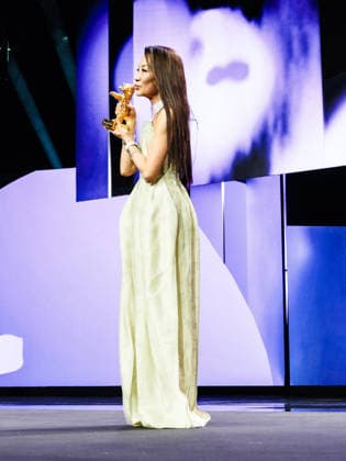 Opening Ceremony , Berlinale Palast , Berlin, Germany Michelle Yeoh accepts the Honorary Golden Bear during the Opening Ceremony for the Berlinale (Berlin Film Festival) at Berlinale Palast , Berlin, , Germany on 12 February 2026., Credit:Julie Edwards Avalon  Copyright: xJuliexEdwardsx xAvalonx 1074485470