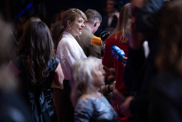 Opening 76 Berlinale The alternative view Heike Makatsch in an interview Opening of the 76th Berlinale with the Afghan film No Good Men at the Berlinale Palast in Berlin Copyright: xEventpressx