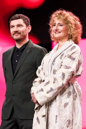 Michael Stütz and Tricia Tuttle at the festival opening with the premiere of the feature film No Good Men at the Berlinale 2026 76 Berlin International Film Festival in the Berlinale Palast Berlin, 12 02 2026 Foto:xJ.xEdwardsx xFuturexImagex opening_6405