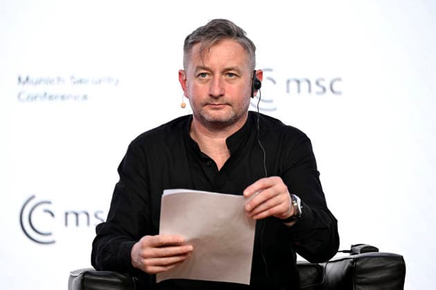 Ukrainian writer Serhij Zhadan at the event Ukraine™s Uncertain Future as part of the MSC Security Literature Series at the Munich Security Conference 2026 Munich, 12 02 2026 Bavaria Germany Copyright: xDwixAnoraganingrumx