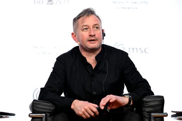 Ukrainian writer Serhij Zhadan at the event Ukraine™s Uncertain Future as part of the MSC Security Literature Series at the Munich Security Conference 2026 Munich, 12 02 2026 Bavaria Germany Copyright: xDwixAnoraganingrumx