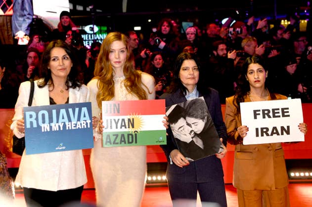 Düzen Tekkal, Pheline Roggan, Jasmin Tabatabai and Banafshe Hourmazdi at the festival opening with the premiere of the feature film No Good Men at the Berlinale 2026 76 Berlin International Film Festival in the Berlinale Palast Berlin, 12 02 2026 Foto:xC.xNiehausx xFuturexImagex opening_6510