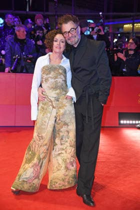 Maria Schrader with boyfriend Jan Schomburg on the red carpet of the OPENING OF THE 76 BERLINALE International Berlin Film Festival at the Berlinale Palast at Potsdamer Platz in Berlin on 12 02 2026