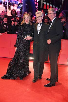 Wim Wenders with his wife Donata Wenders, Wolfram Weimer on the red carpet of the OPENING OF THE 76 BERLINALE International Berlin Film Festival at the Berlinale Palast at Potsdamer Platz in Berlin on 12 02 2026