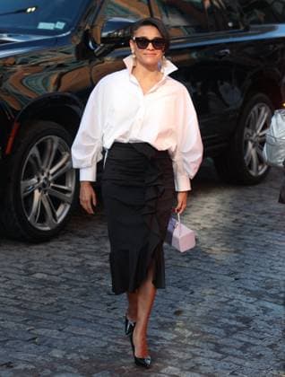 NYFW - Carolina Herrera Outside Ariana DeBose attends the Carolina Herrera show during the New York Fashion Week, NY on February 12, 2026. Photo by Charles Guerin ABACAPRESS.COM New York City NY United States  Copyright: xGuerinxCharles ABACAx