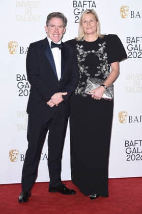 Rob Brydon with wife Clare Holland at the BAFTA 2026 Invest in Talent Gala at the Chancery Rosewood Hotel London, 12 02 2026 Foto:xS.xVasx xFuturexImagex bafta_gala_6247