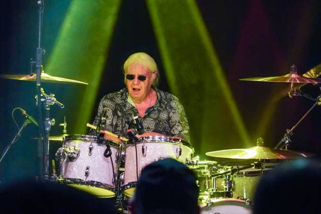 Purpendicular with drummer Ian Paice founding member Deep Purple Rüsselsheim 12 02 2026 Concert by Purpendicular with drumming legend Ian Paice from Deep Purple