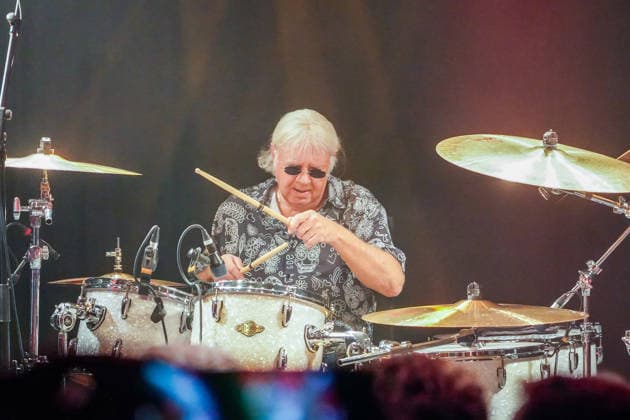 Purpendicular with drummer Ian Paice founding member Deep Purple Rüsselsheim 12 02 2026 Concert by Purpendicular with drumming legend Ian Paice from Deep Purple