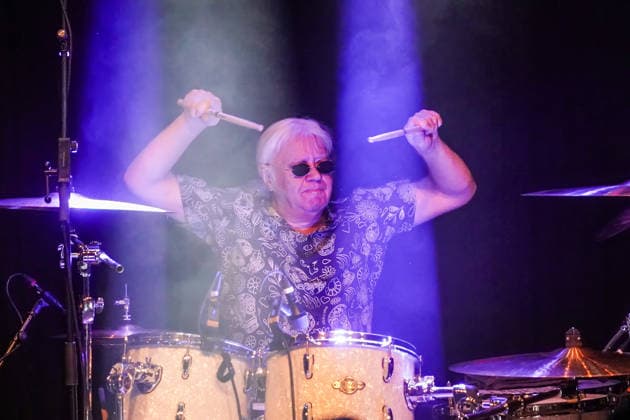 Purpendicular with drummer Ian Paice founding member Deep Purple Rüsselsheim 12 02 2026 Concert by Purpendicular with drumming legend Ian Paice from Deep Purple