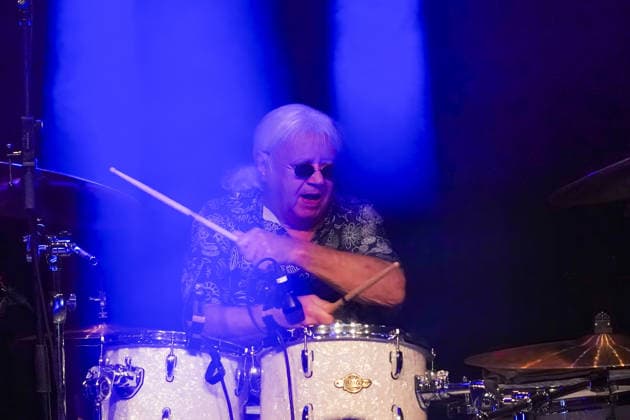 Purpendicular with drummer Ian Paice founding member Deep Purple Rüsselsheim 12 02 2026 Concert by Purpendicular with drumming legend Ian Paice from Deep Purple