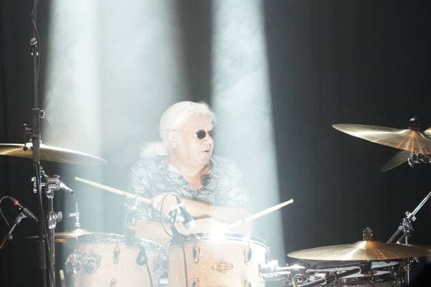 Purpendicular with drummer Ian Paice founding member Deep Purple Rüsselsheim 12 02 2026 Concert by Purpendicular with drumming legend Ian Paice from Deep Purple