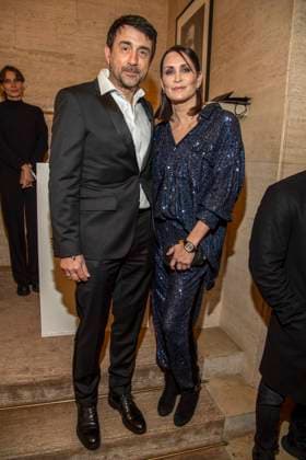 Oliver Haas and Anja Kling couple as guests at the Berlin Opening Night by UFA FUNKE and Gala as part of the Berlinale at the 76th Berlin International Film Festival at Hotel SO Das Stue on Thursday, February 12, 2026 in Berlin Berlin Germany